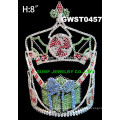 Cadeau de Noël style strass tiara couronne en cristal personnalisé